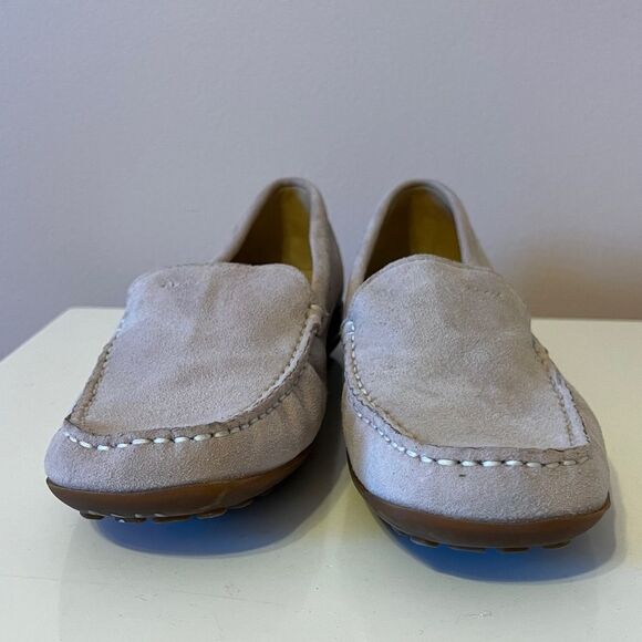 Geox Respira Suede Driving Shoe Loafer Slip On Moccasin Flat Leather Gray 6.5 37 - Picture 4 of 11